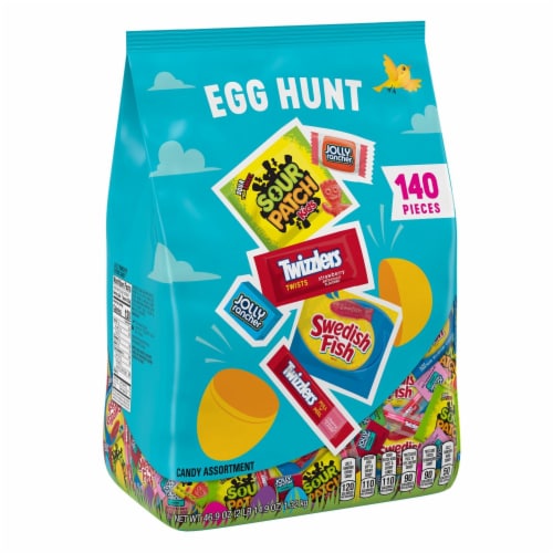 Hershey and Mondelez Egg Hunt Sweet and Sour Assortment Easter Candy Perspective: front