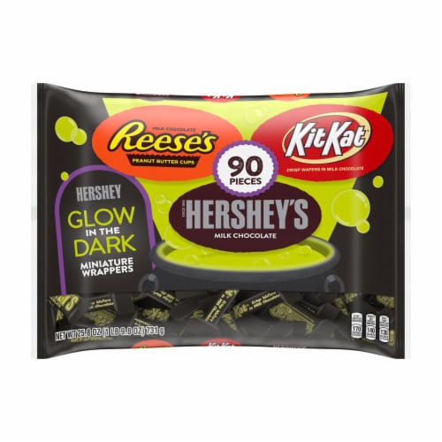 Hershey Halloween Candy Assortment with Glow in the Dark Wrappers, 25.8