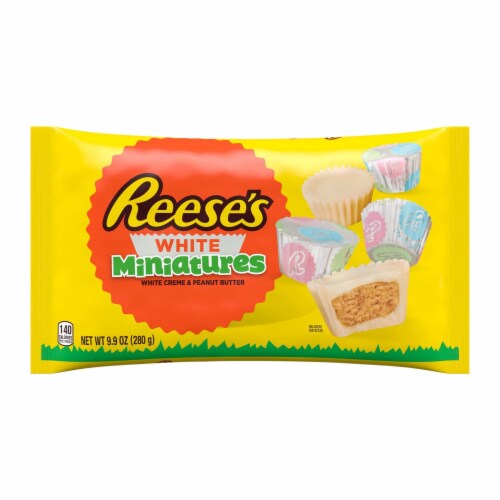 REESE'S Miniatures White Creme Peanut Butter Easter Cups Candy Perspective: front