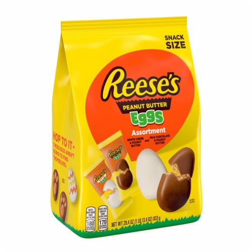 REESE’S Assorted Milk Chocolate White Creme Peanut Butter Eggs Easter Candy Bag