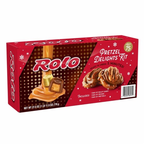 ROLO Chocolate, Caramel and Pecan Pretzel Delights, Christmas Kit (27.5 Ounce) Perspective: front