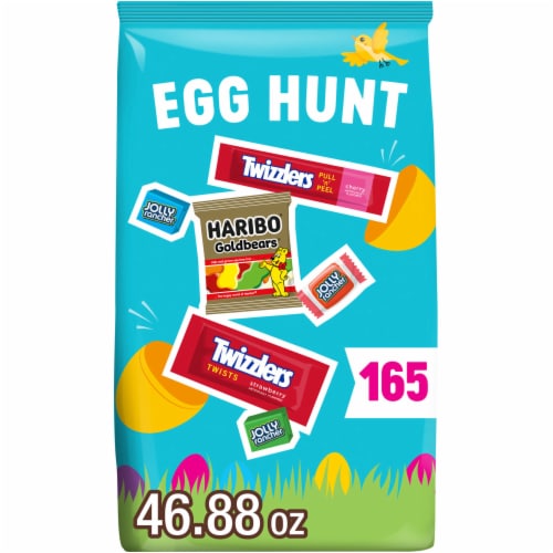 JOLLY RANCHER TWIZZLERS and HARIBO Fruit Flavored Easter Candy Bag Perspective: front