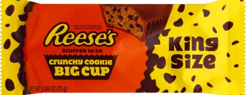 Reese's King Size Crunchy Cookie Big Cup Candy Bar Perspective: front