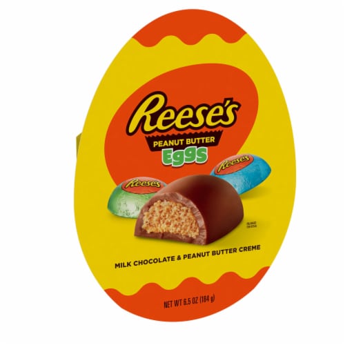 REESE'S Milk Chocolate Peanut Butter Creme Eggs Easter Candy Gift Box Perspective: front