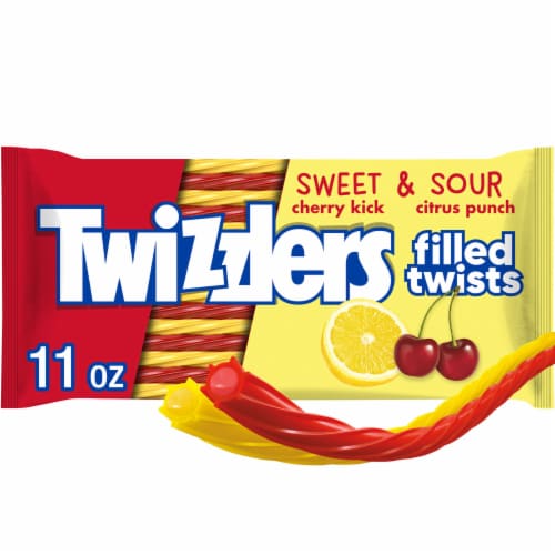 TWIZZLERS Filled Twists Sweet and Sour Licorice Style Candy Bag