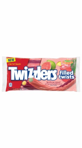 Twizzlers Tropical Blast Filled Twists Candy Perspective: front