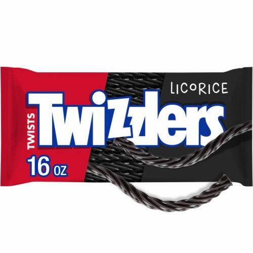 TWIZZLERS Twists Licorice Flavored Licorice Style Chewy Candy Bag Perspective: front