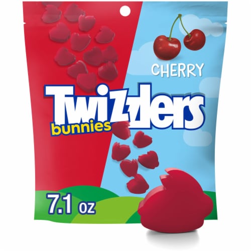 TWIZZLERS Cherry Bunnies Easter Candy Bag Perspective: front