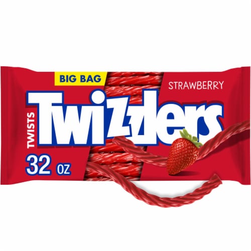 TWIZZLERS Twists Strawberry Flavored Licorice Style Halloween Candy Big Bag Perspective: front