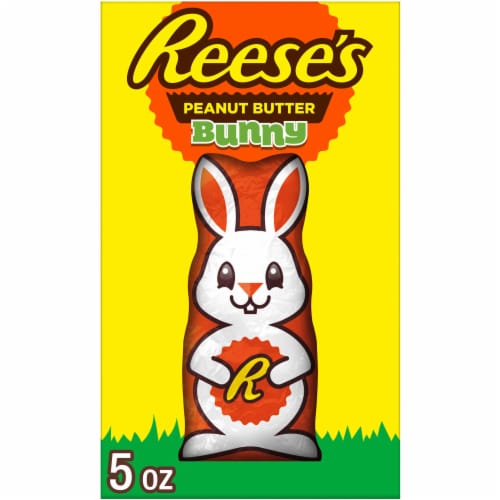 REESE'S Peanut Butter Milk Chocolate Bunny Easter Candy Gift Box Perspective: front