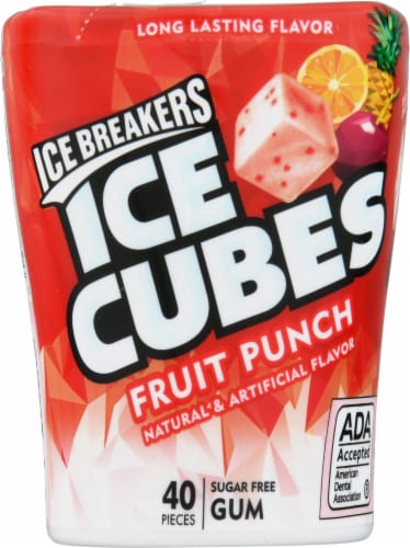 Ice Breakers Holiday Ice Cubes Fruit Punch Sugar Free Gum Perspective: front