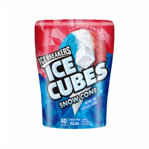 Ice Breakers Ice Cubes Snow Cone Sugar Free Gum Perspective: front