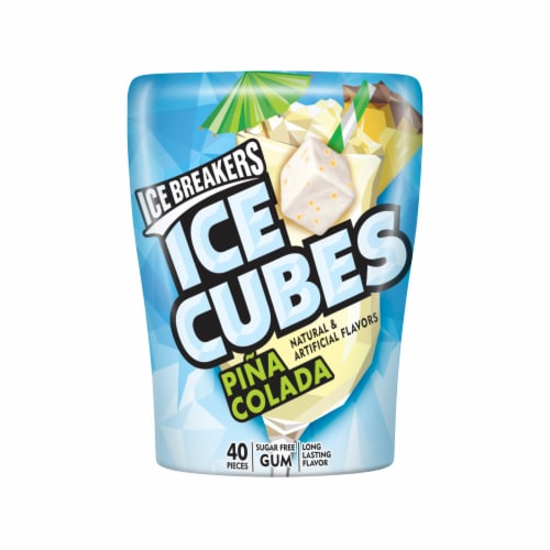 Ice Breakers Holiday Pina Colada Flavored Gum Ice Cubes Perspective: front