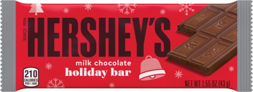 Hershey's Milk Chocolate Holiday Candy Bar Perspective: front