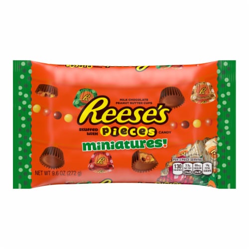 Reese s Miniatures Stuffed With Pieces Candy Peanut Butter Cups 9.6 oz Foods Co