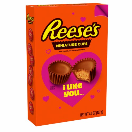 Reese's Miniature Milk Chocolate Peanut Butter Cups Gift Box Perspective: front