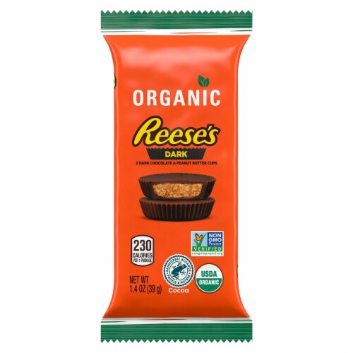 Justin's Organic Dark Chocolate Peanut Butter Cups, 12 Pack (2 Cups Each)