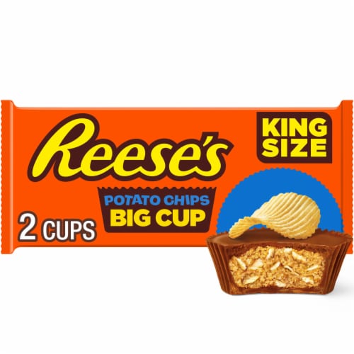 REESE'S Big Cup with Potato Chips Milk Chocolate King Size Peanut Butter  Cups Candy Pack, 1 pk / 2.6 oz - QFC