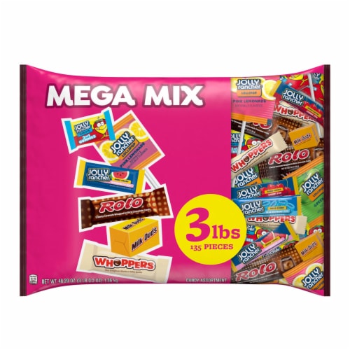 Hershey Mega Mix Chocolate and Fruit Flavored Assortment Candy Bulk Variety Bag