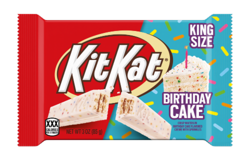 Kit Kat King Size Birthday Cake Candy Bar Perspective: front