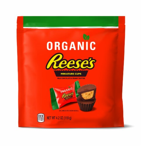 Reese's Organic Miniature Milk Chocolate & Peanut Butter Cups Perspective: front