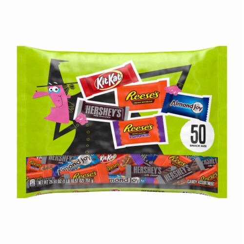 Hershey Assorted Flavored Snack Size Halloween Candy Variety Bag Perspective: front