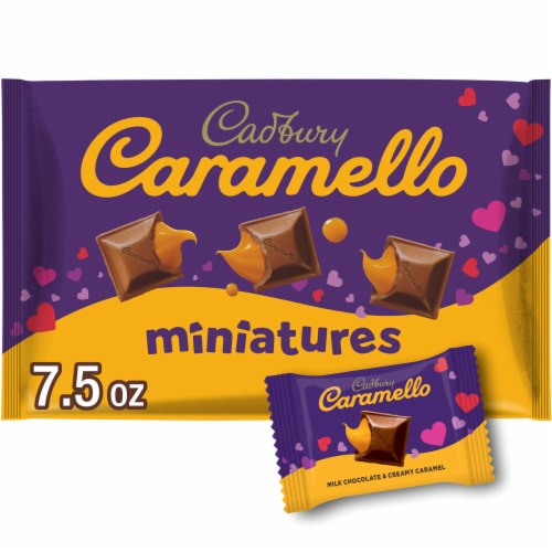 CADBURY CARAMELLO Miniatures Milk Chocolate Caramel Valentine Candy Bag Perspective: front