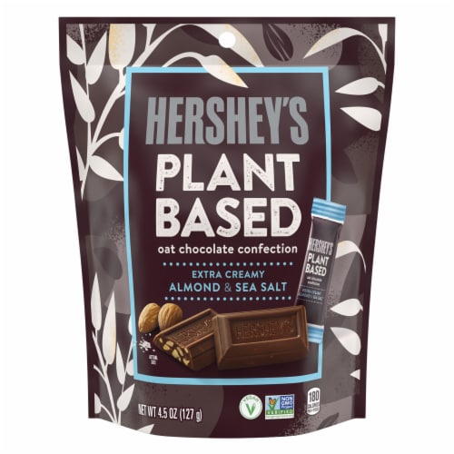 HERSHEY'S Plant Based Extra Creamy with Almond and Sea Salt Candy Bag Perspective: front