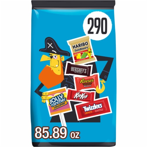 Hershey Miniatures Assorted Flavored Halloween Candy Bulk Bag Perspective: front