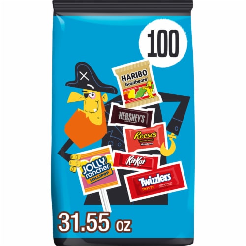 Hershey Miniatures Assorted Flavored Halloween Candy Bulk Bag Perspective: front