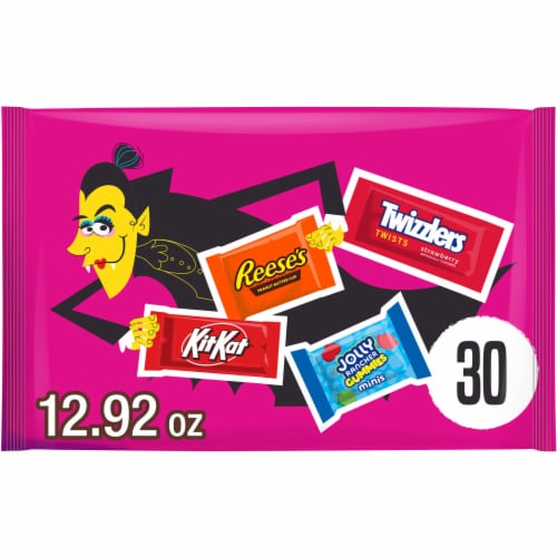 Hershey Assorted Flavored Halloween Candy Bag Perspective: front