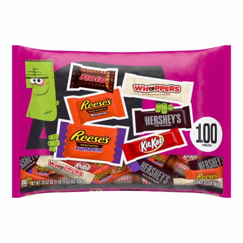 Hershey Assorted Chocolate Flavored Halloween Candy Variety Bag, 100 pcs /  29.52 oz - Pick 'n Save