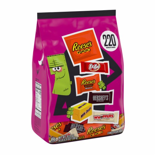 Hershey Assorted Flavored Miniatures Halloween Candy Variety Bag Perspective: front