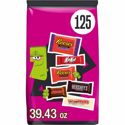 Hershey Assorted Flavored Halloween Candy Bulk Bag Perspective: front
