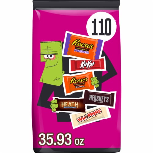 Hershey Assorted Flavored Halloween Candy Bulk Bag Perspective: front