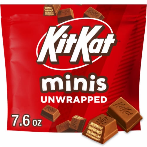 KIT KAT® Minis Unwrapped Milk Chocolate Wafer Candy Bag Perspective: front