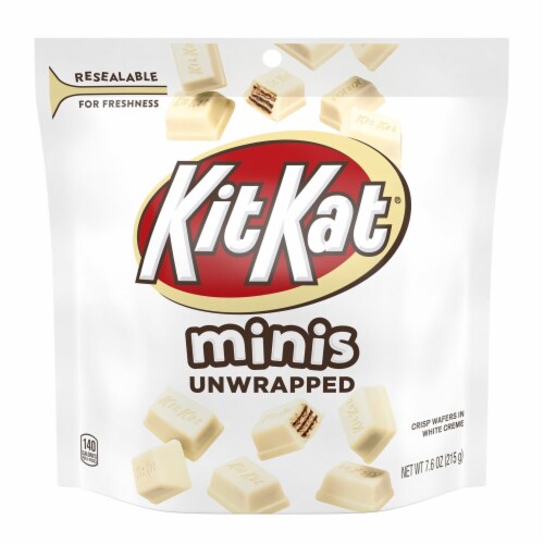 KIT KAT® Minis Unwrapped White Creme Wafer Candy Perspective: front