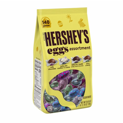 HERSHEY'S Assorted Chocolate and White Creme Eggs Easter Candy Variety Bag Perspective: front