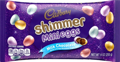 Cadbury Shimmer Mini Eggs Milk Chocolate Candy Perspective: front