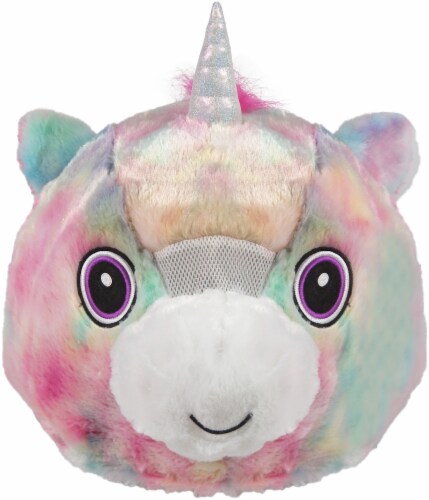 Sound and Light Animatronics Plush Big Head Unicorn Mask Perspective: front