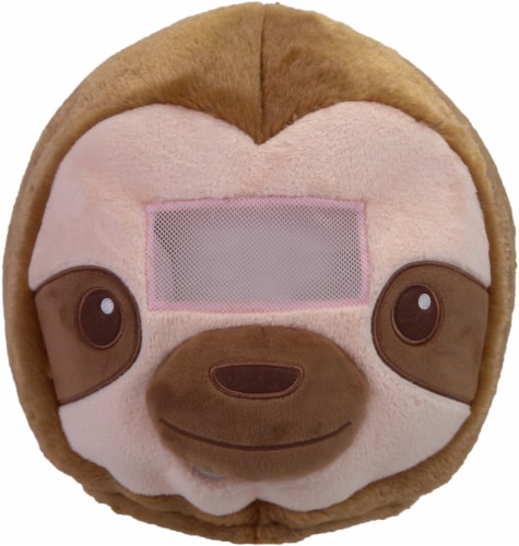 Sound and Light Animatronics Plush Big Head Sloth Mask Perspective: front