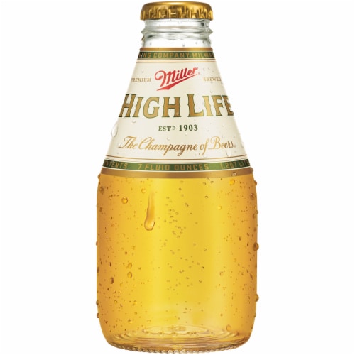 Miller High Life Lager Beer Perspective: front