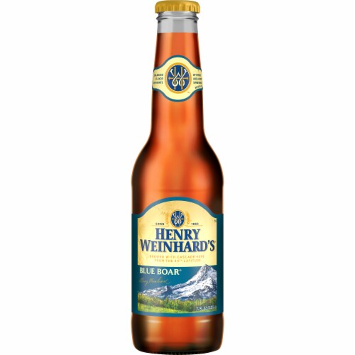Henry Weinhard's Blue Boar Pale Ale Beer Perspective: front