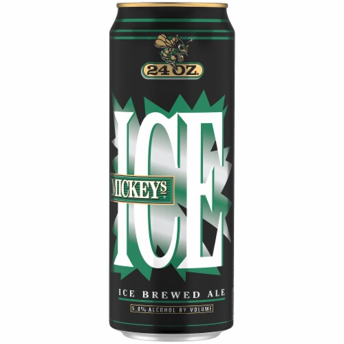 Mickey's® Fine Malt Liquor Ice Brewed Ale Beer Perspective: front