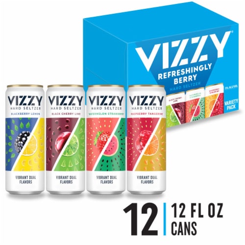 Vizzy Hard Seltzer Berry Variety Pack Perspective: front