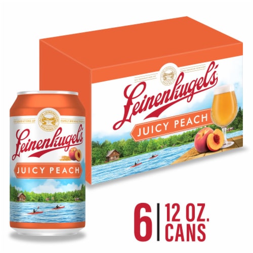 Leinenkugel's Juicy Peach Fruited Session Sour Beer Perspective: front
