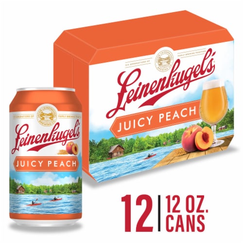 Leinenkugel's Juicy Peach Fruited Session Sour Beer Perspective: front