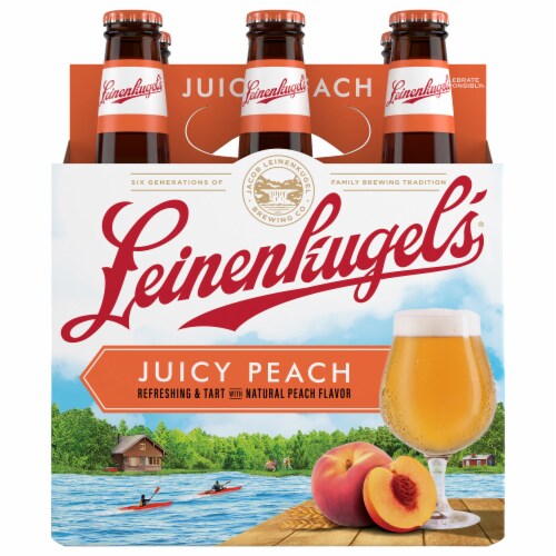 Leinenkugel's Juicy Peach Fruited Session Sour Beer Perspective: front