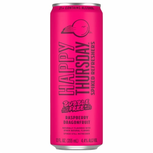 Happy Thursday™ Raspberry Dragonfruit Spiked Still Refresher Perspective: front