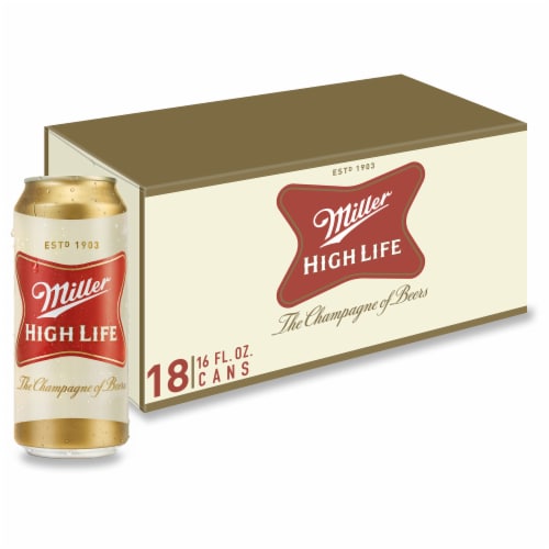 Miller High Life American Lager Beer 18 Cans, 18 cans / 16 fl oz King Soopers